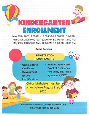 2025 Kindergarten Enrollment Flyer